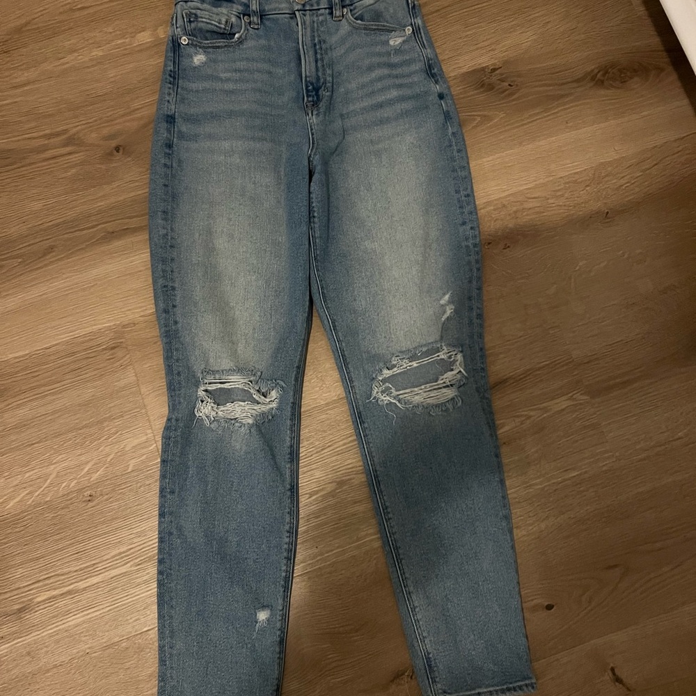 American Eagle Outfitters Blue Ripped Skinny Jeans